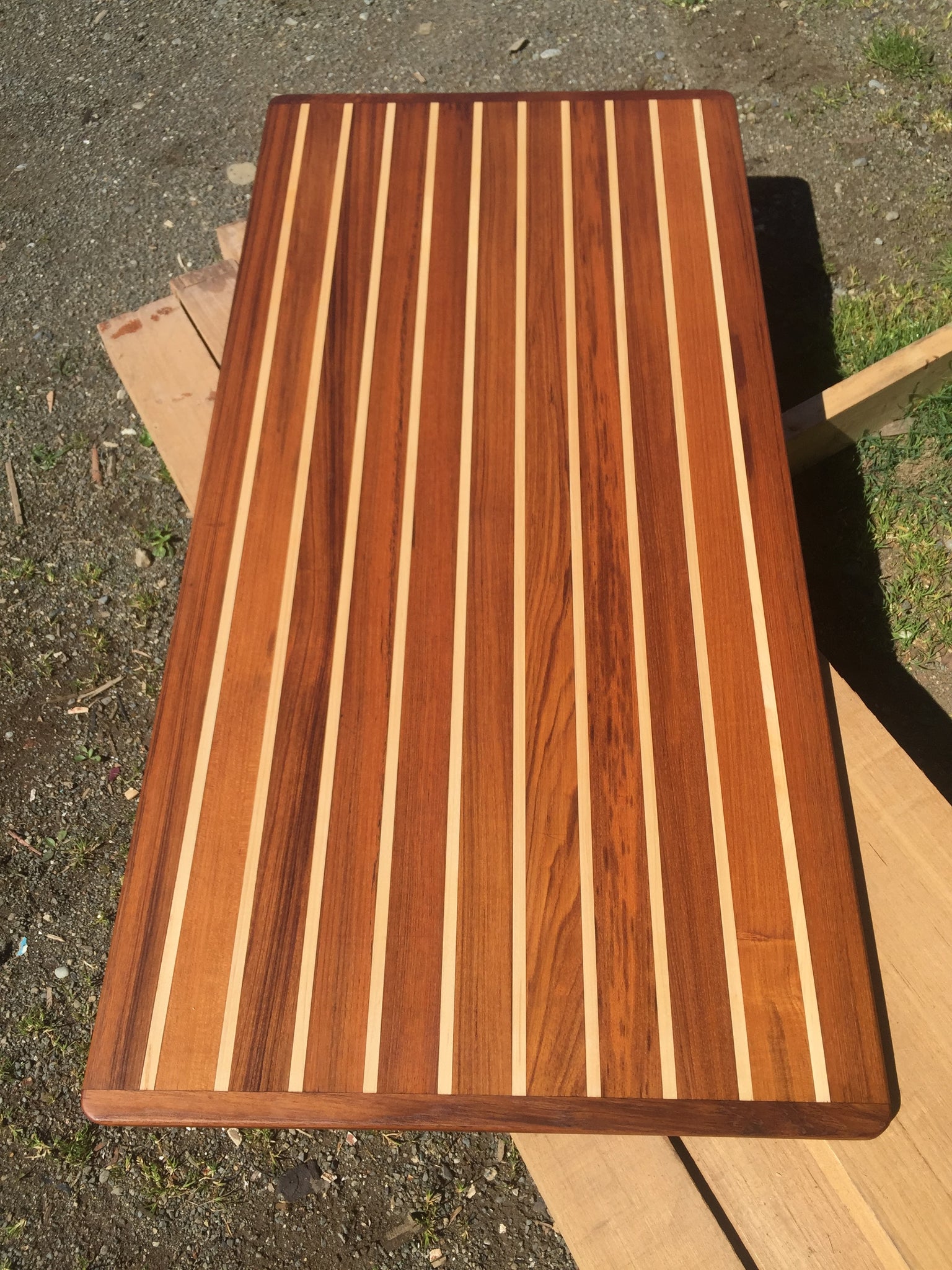 Teak & Maple Table Top