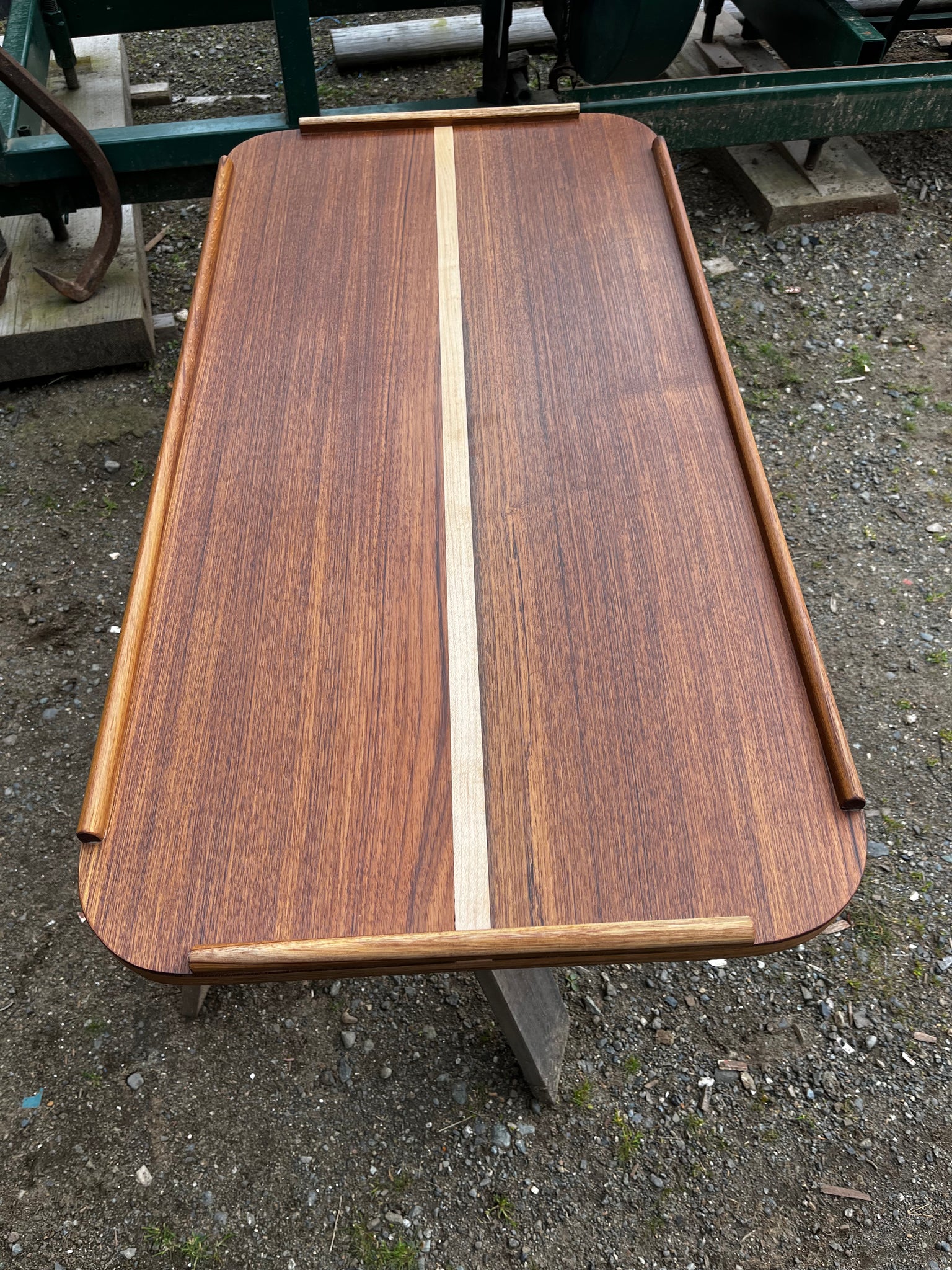 Teak & Maple Veneer Table Top